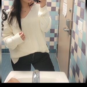 Lucky Brand Cream Knit Sweater